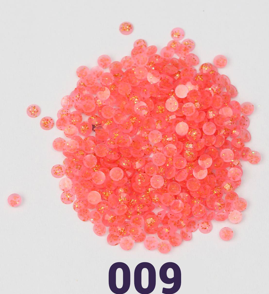 Runde Jelly-Glitzerperlen, 1 Beutel (2000 Stück), einfarbig