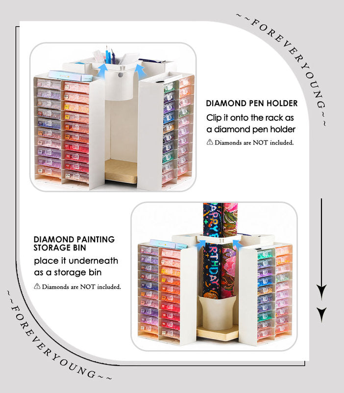 Diamond Painting Storage Containers Trays and Organizer Stand Set