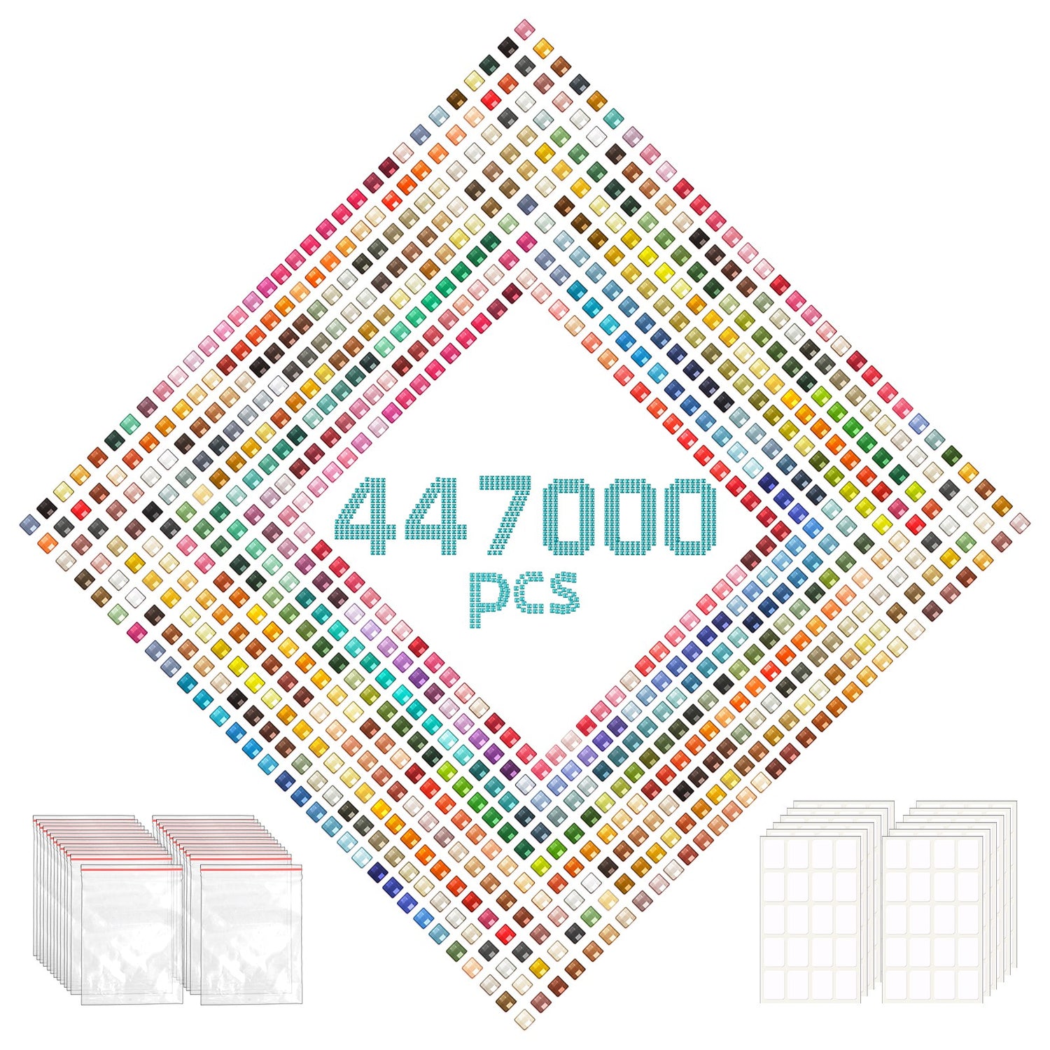 447 Farben Quadratische DMC Perlen Alle Farben Bündel