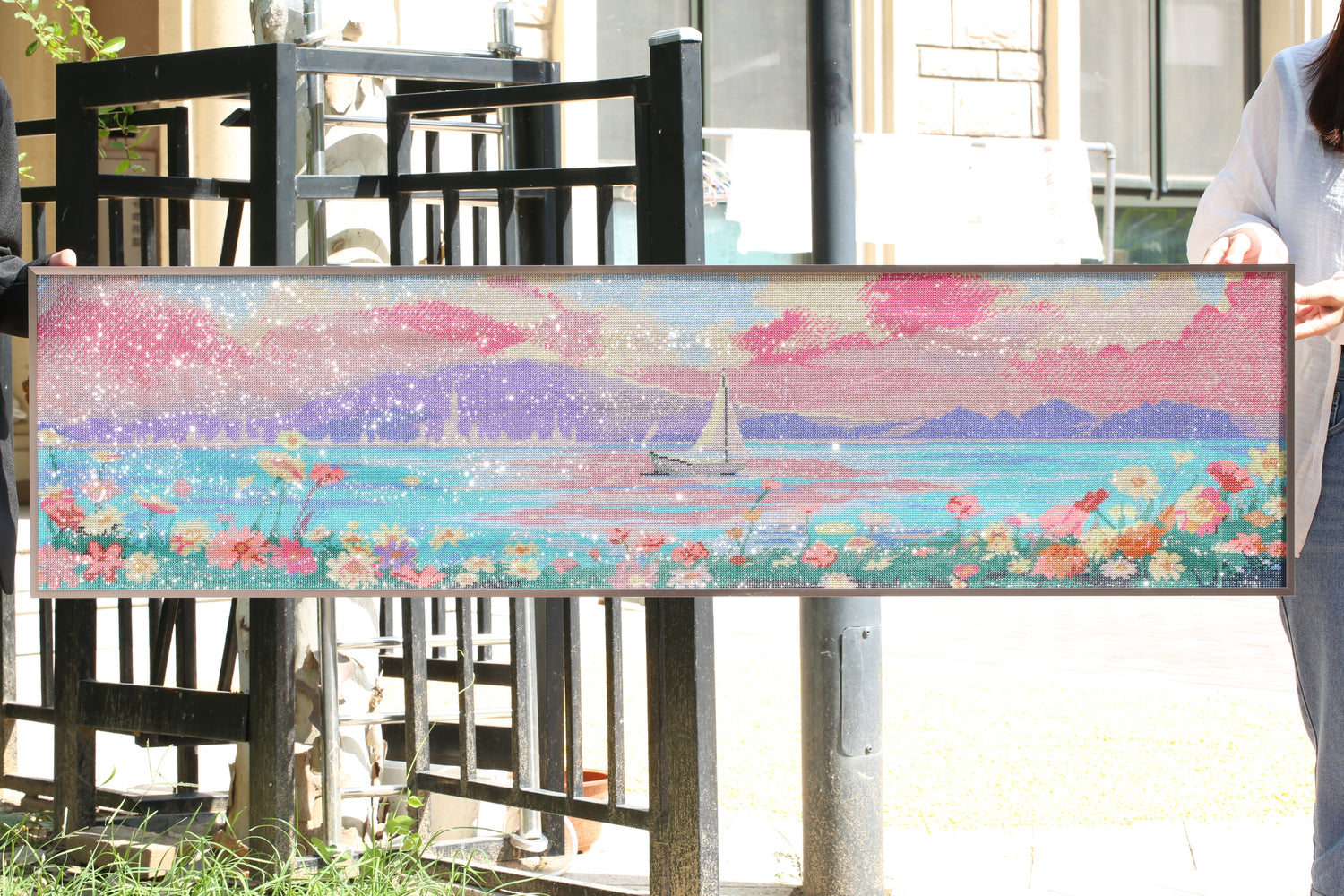 Seaside scenery-Crystal Diamond Painting