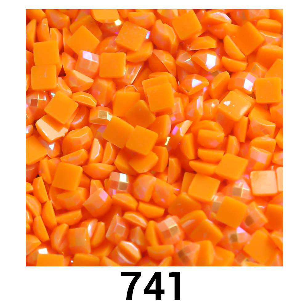 Quadratische AB-Perlen, 1 Beutel (2000 Stück), einfarbig