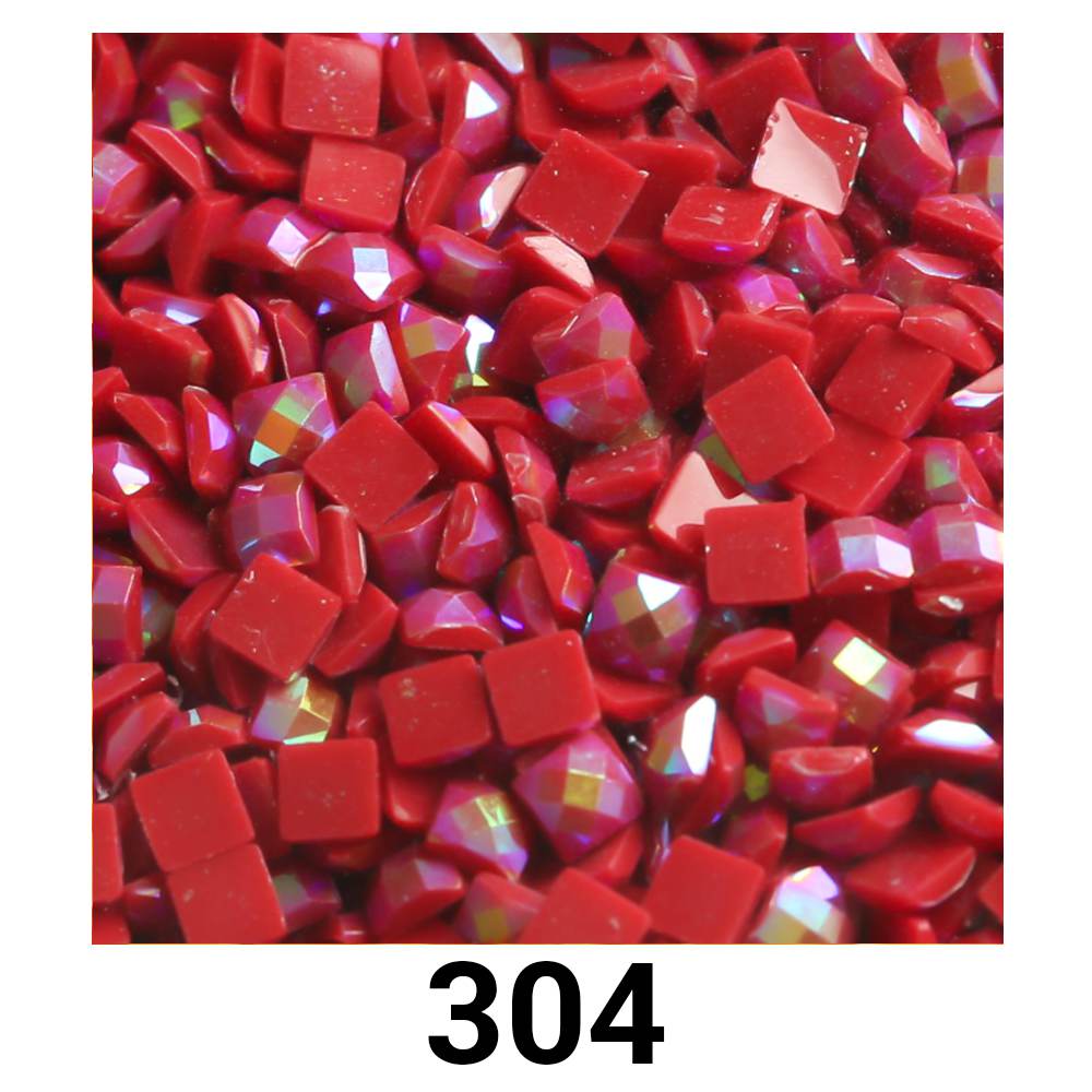 Quadratische AB-Perlen, 1 Beutel (2000 Stück), einfarbig