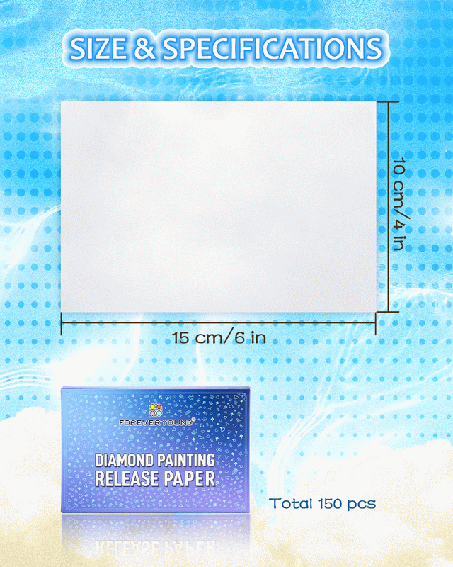 ForeverYoung Ease Release Paper for Diamond Art Accessories and Tools, Reusable Double-Sided Non-Stick Sheets for Lovers, Ideal for Sectioning