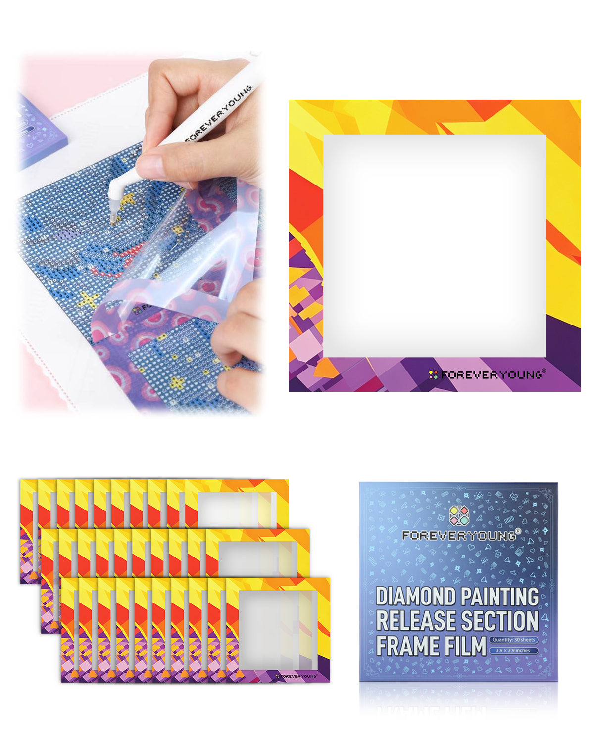 Perles rondes à paillettes, 20 couleurs, pour peinture diamant