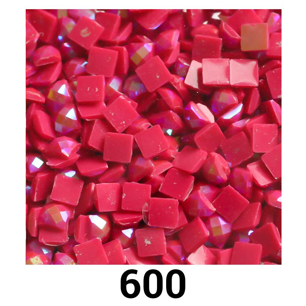 Quadratische AB-Perlen, 1 Beutel (2000 Stück), einfarbig