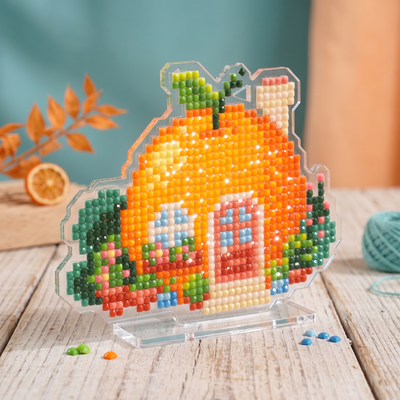LumiGem Orange House Diamond Painting Stand