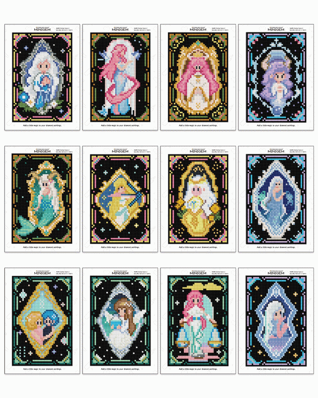 MiniGem® Celestial Collection: Magical Diamond Painting 12PCS DIY Kit