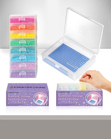 Forever Young Containers Trays : 8pcs Containers Trays & Gift Box