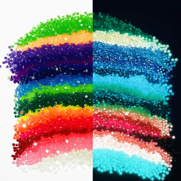 Square Glow in the Dark Beads 1 Bag (2000pcs) Single Color