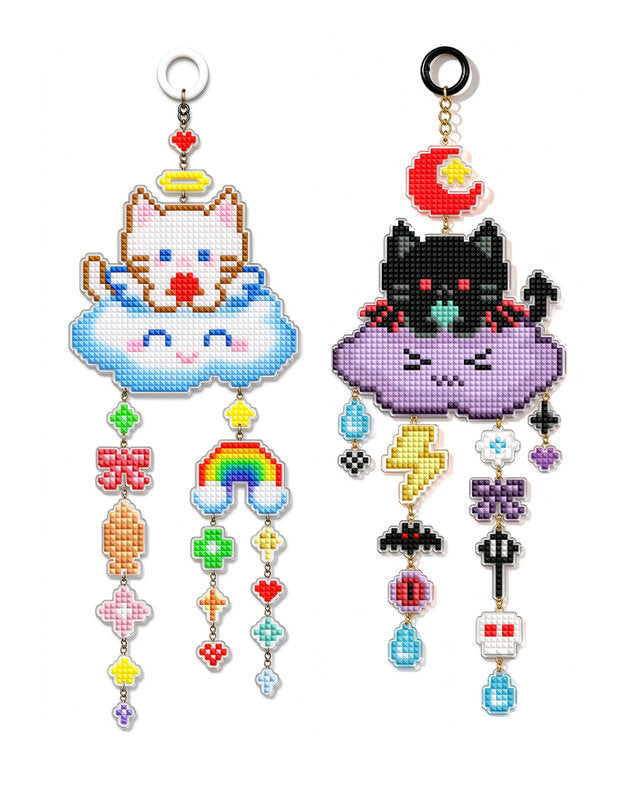 Lumigem Cloud Kittens Diamond Art Hanging Kits for Adults
