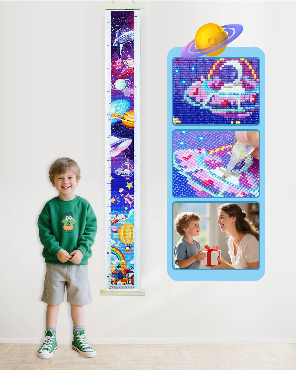 City Height Chart 47.2 x 3.9 Inch