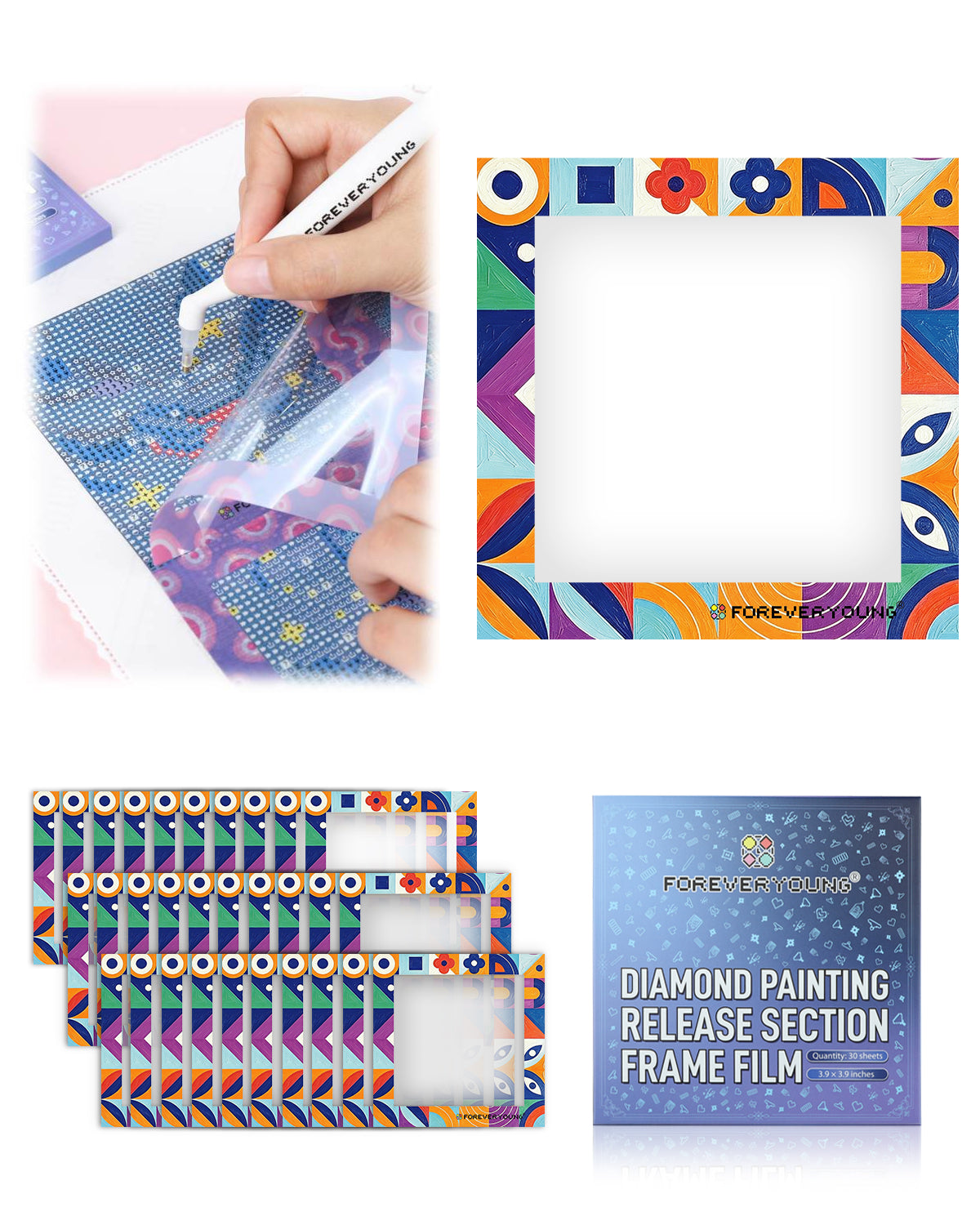 Perles rondes à paillettes, 20 couleurs, pour peinture diamant