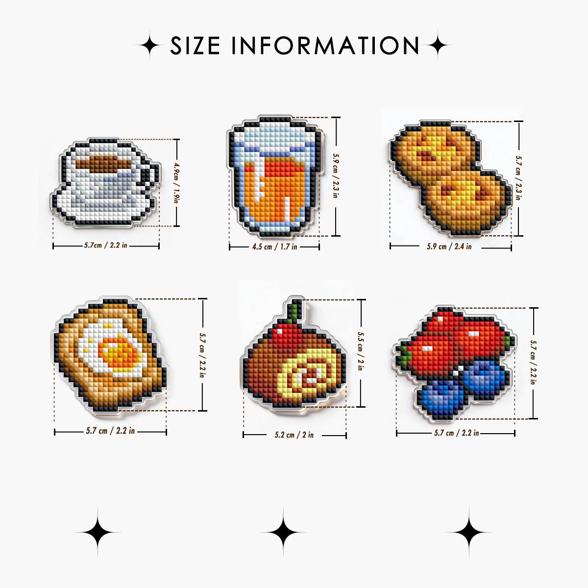 Delicious Breakfast Acrylic Diamond Painting Keychain