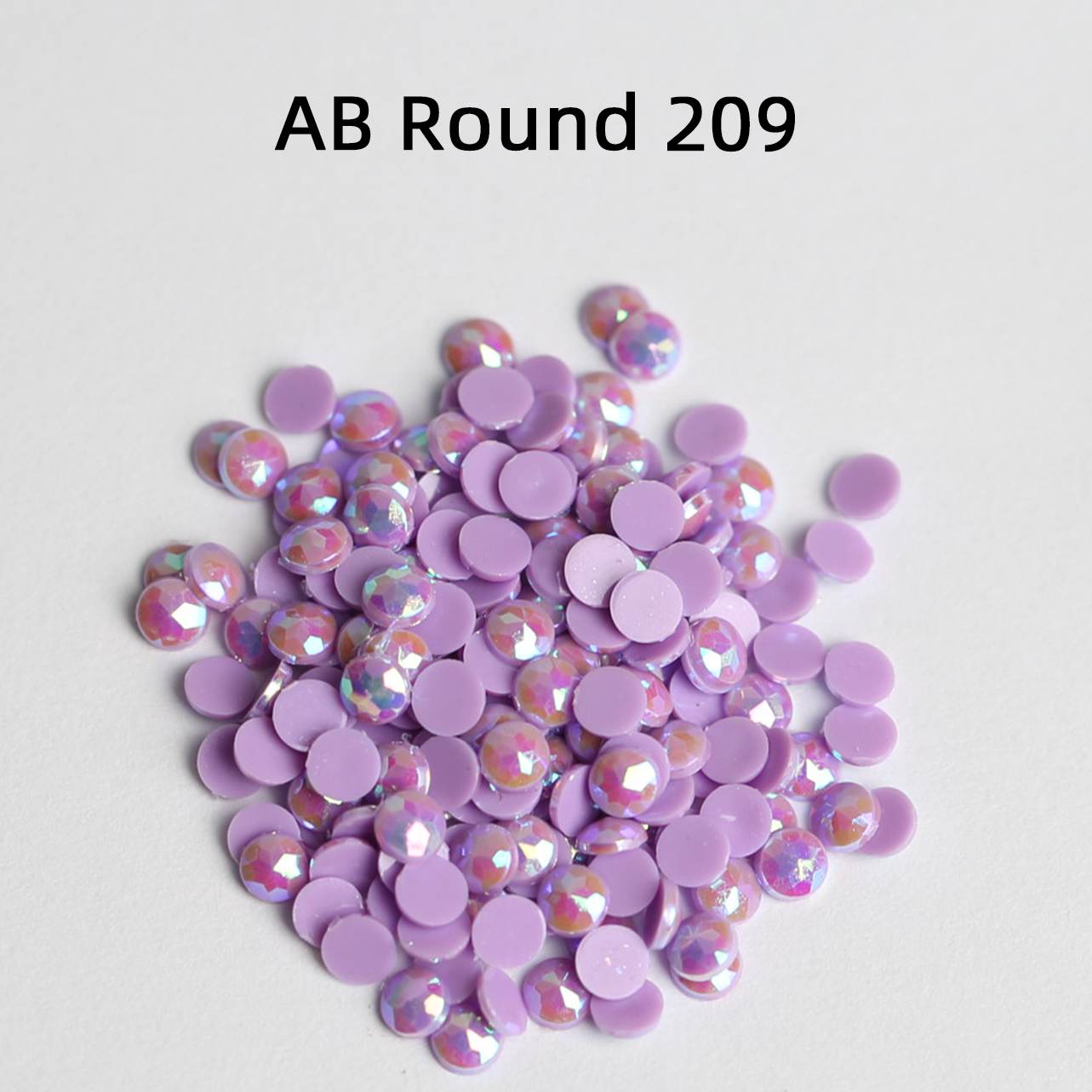 Runde AB-Perlen, 1 Beutel (2000 Stück), einfarbig