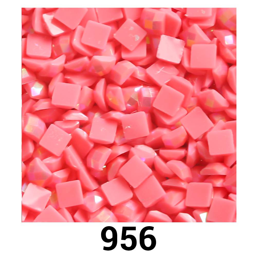 Quadratische AB-Perlen, 1 Beutel (2000 Stück), einfarbig