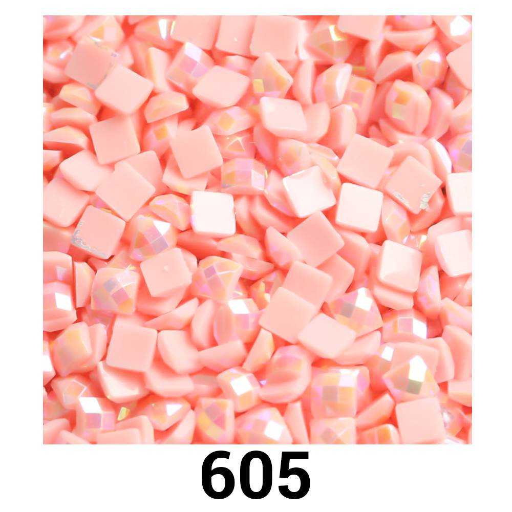 Quadratische AB-Perlen, 1 Beutel (2000 Stück), einfarbig