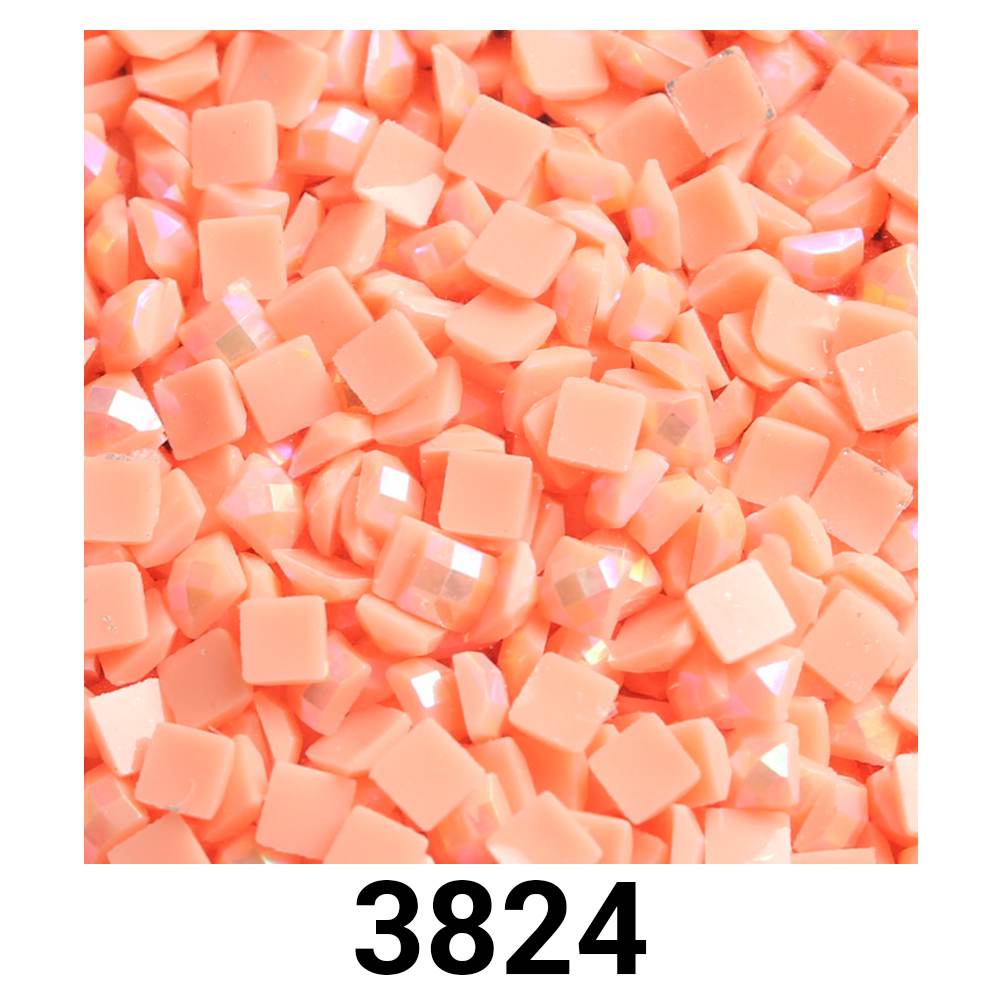 Quadratische AB-Perlen, 1 Beutel (2000 Stück), einfarbig