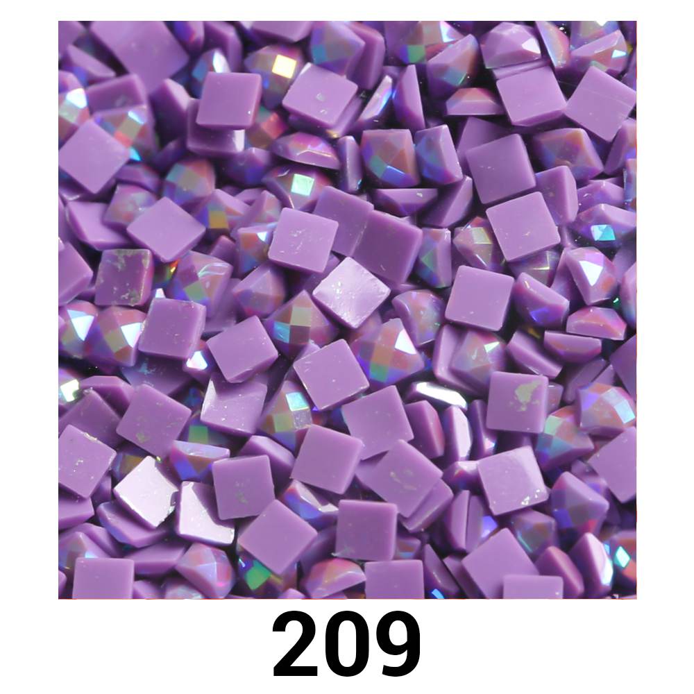 Quadratische AB-Perlen, 1 Beutel (2000 Stück), einfarbig