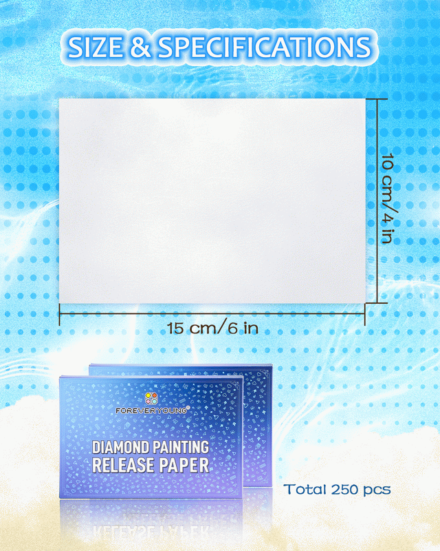 ForeverYoung Ease Release Paper for Diamond Art Accessories and Tools, Reusable Double-Sided Non-Stick Sheets for Lovers, Ideal for Sectioning
