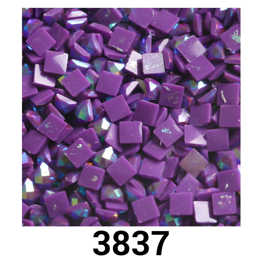 Quadratische AB-Perlen, 1 Beutel (2000 Stück), einfarbig