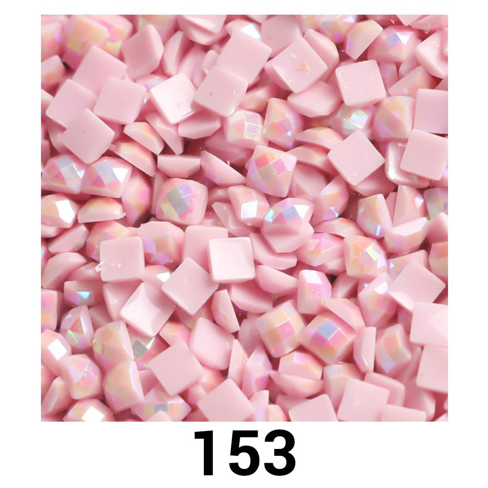 Quadratische AB-Perlen, 1 Beutel (2000 Stück), einfarbig