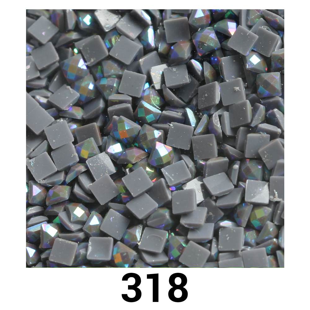 Quadratische AB-Perlen, 1 Beutel (2000 Stück), einfarbig