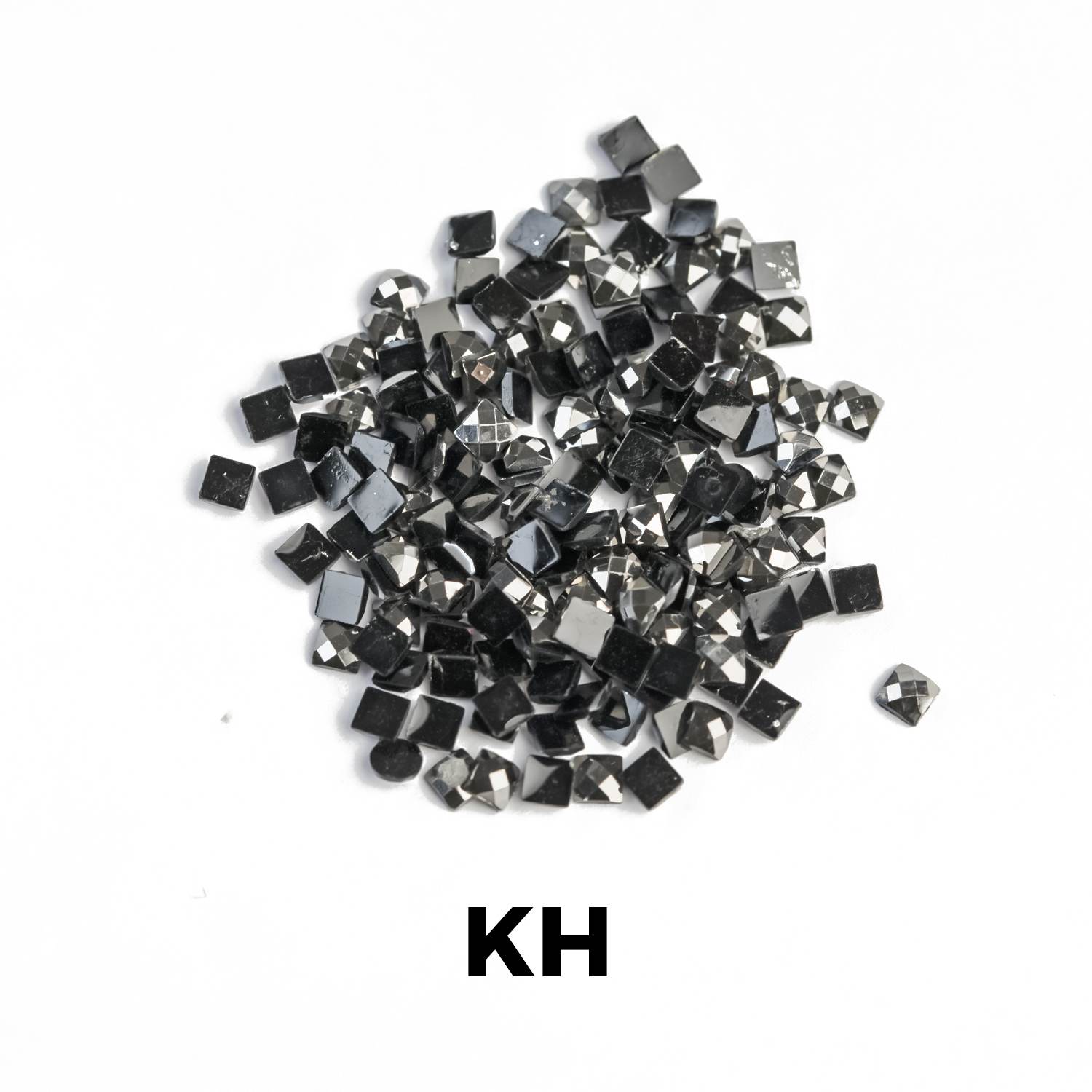 Quadratische Metallic-Perlen, 1 Beutel (2000 Stück), Einzelfarbe