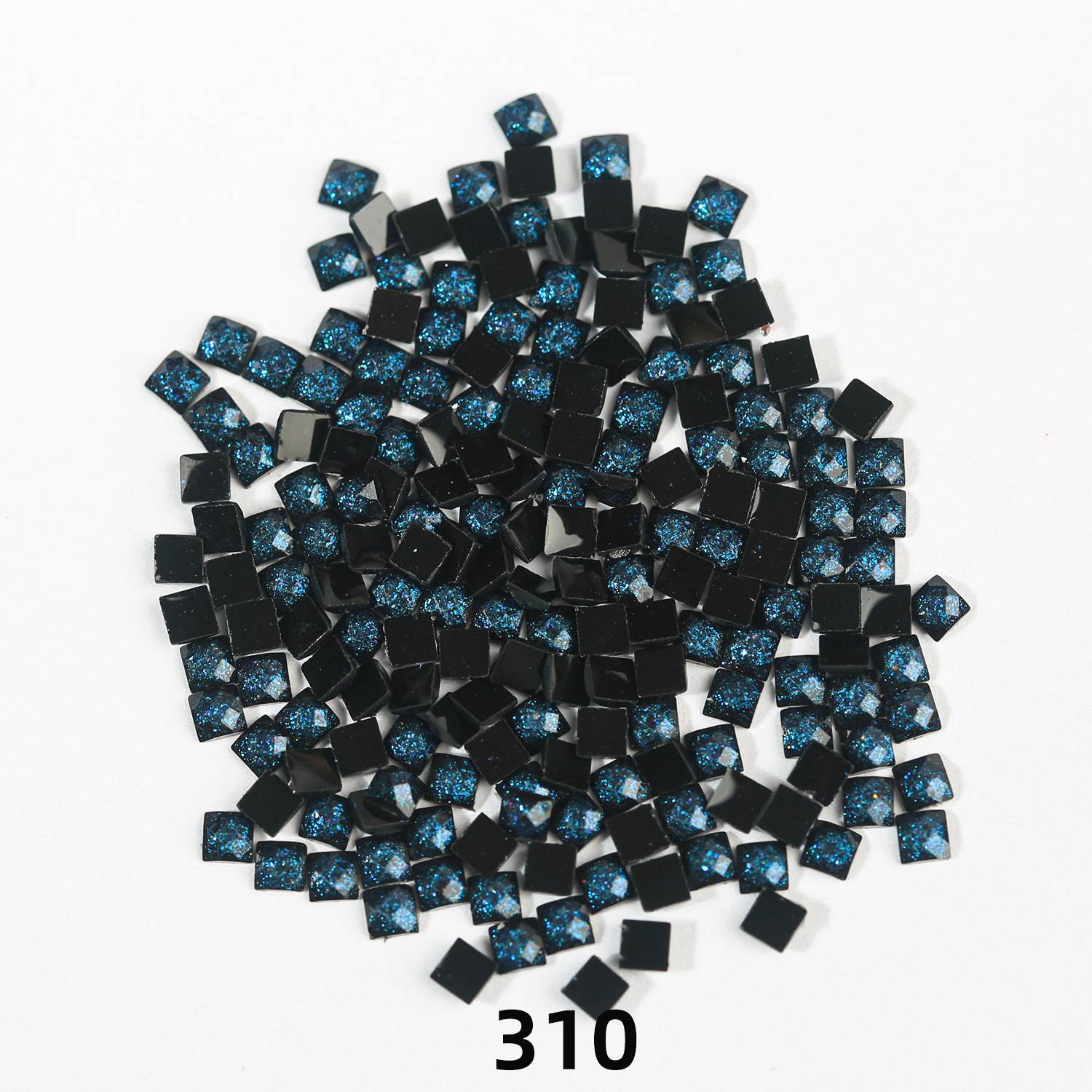 Quadratische AB-Perlen, 1 Beutel (2000 Stück), einfarbig