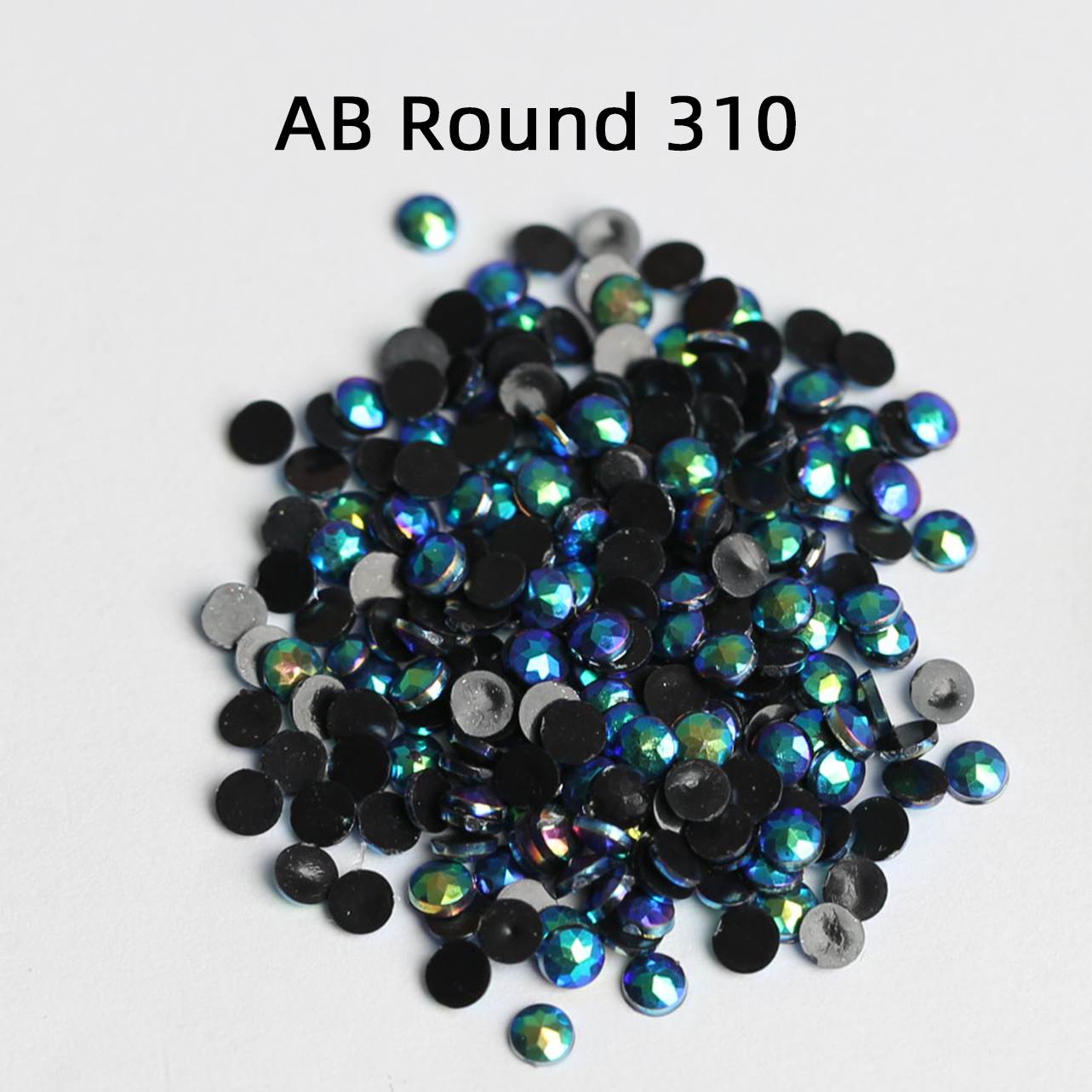 Runde AB-Perlen, 1 Beutel (2000 Stück), einfarbig