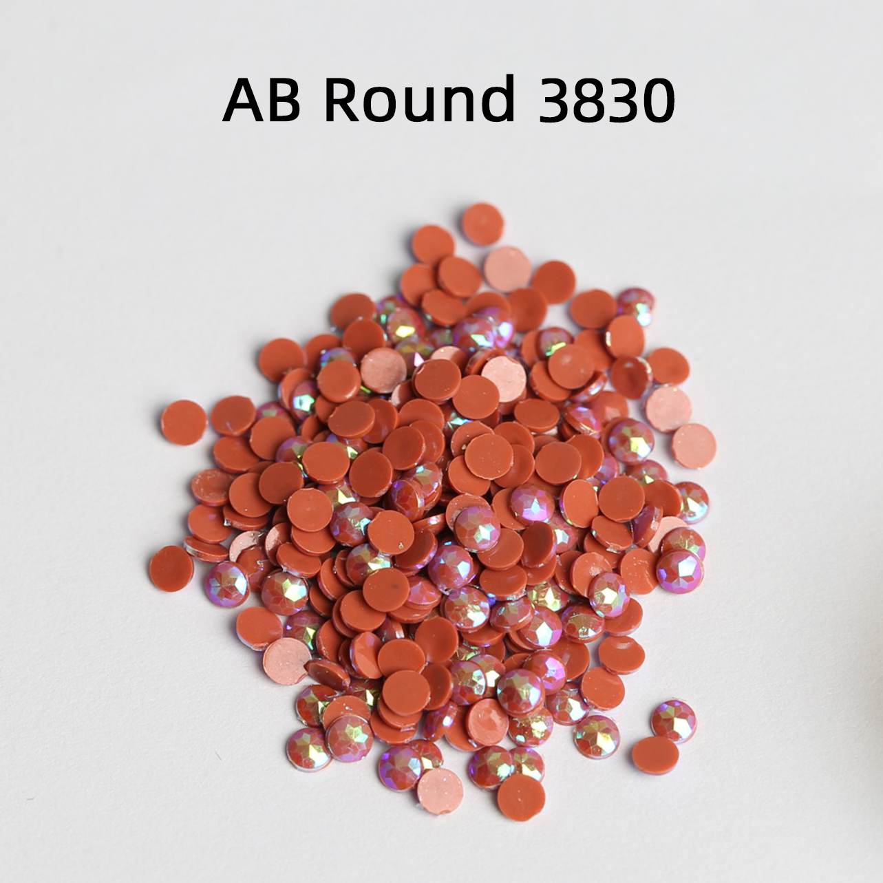 Runde AB-Perlen, 1 Beutel (2000 Stück), einfarbig