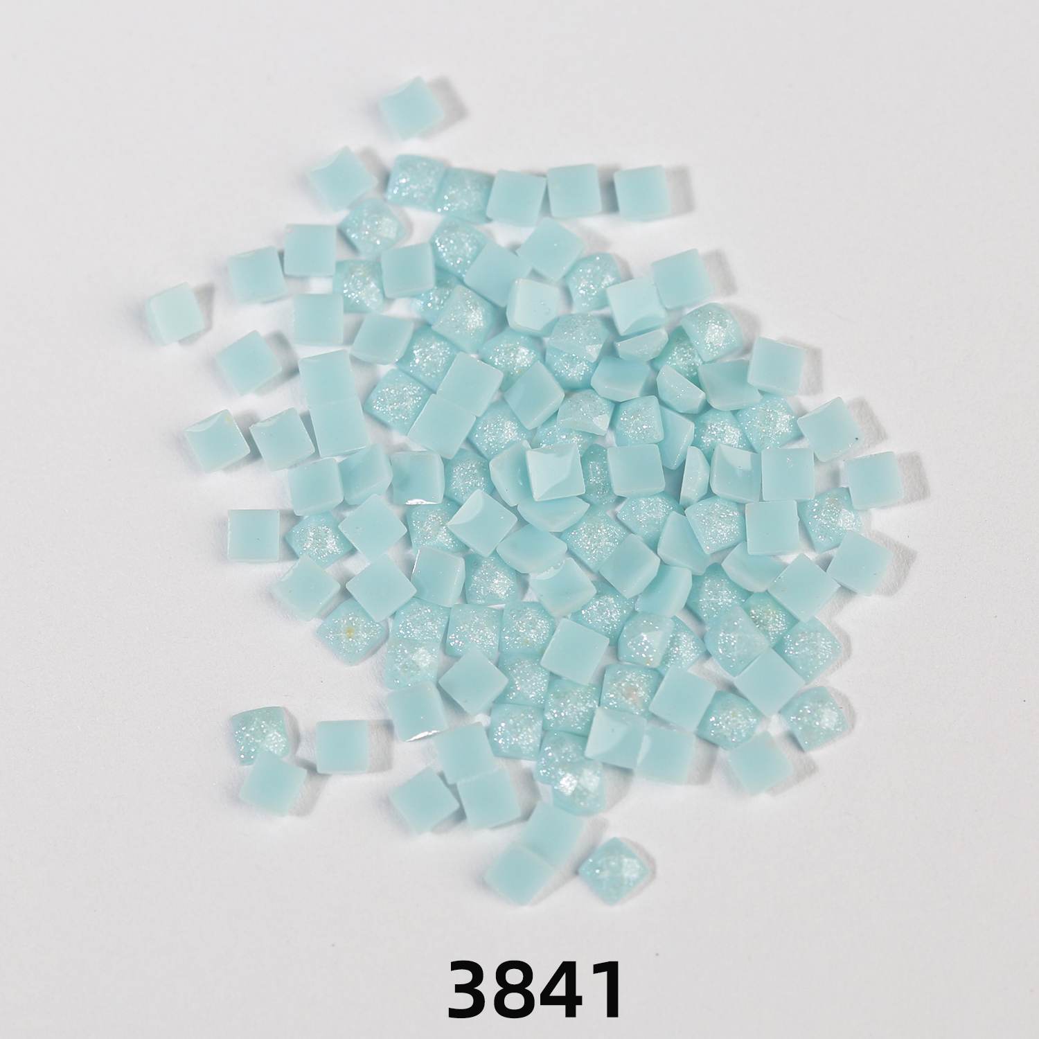 Quadratische AB-Perlen, 1 Beutel (2000 Stück), einfarbig