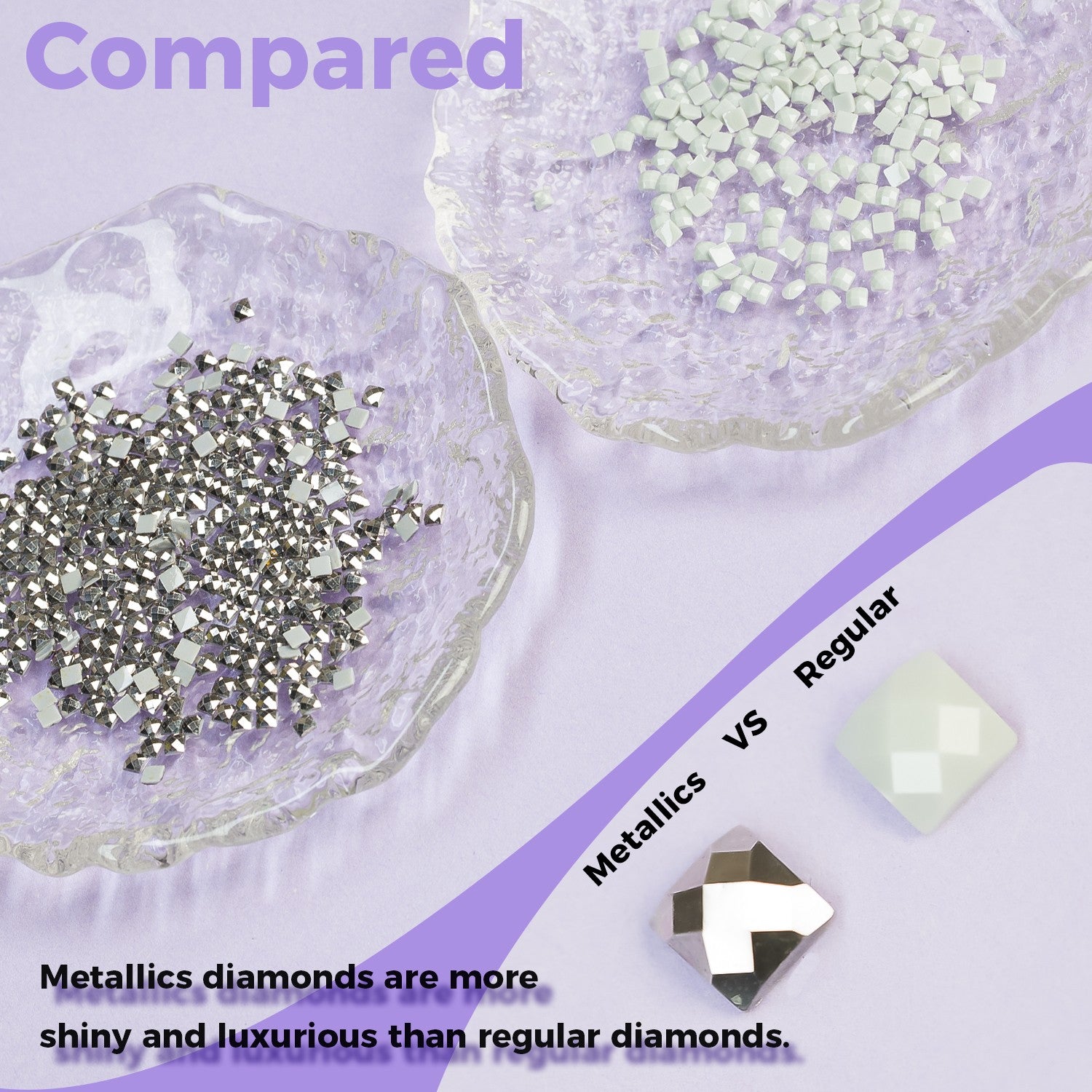 Runde Diamant-Malperlen in 20 Farben.