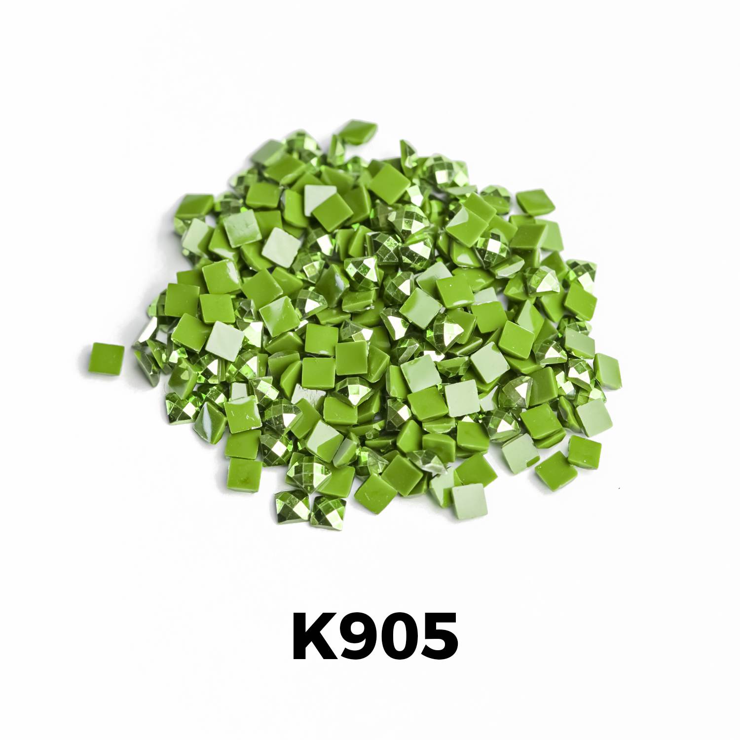 Quadratische Metallic-Perlen, 1 Beutel (2000 Stück), Einzelfarbe