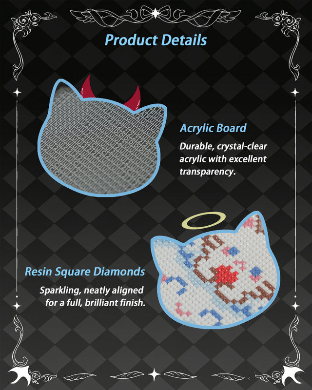 Lumigem Cloud Kittens Diamond Art Hanging Kits for Adults