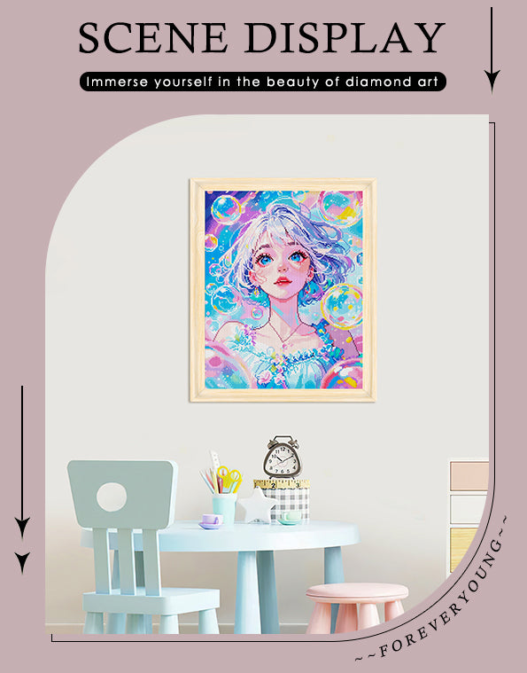 Colorful Bubble Girl