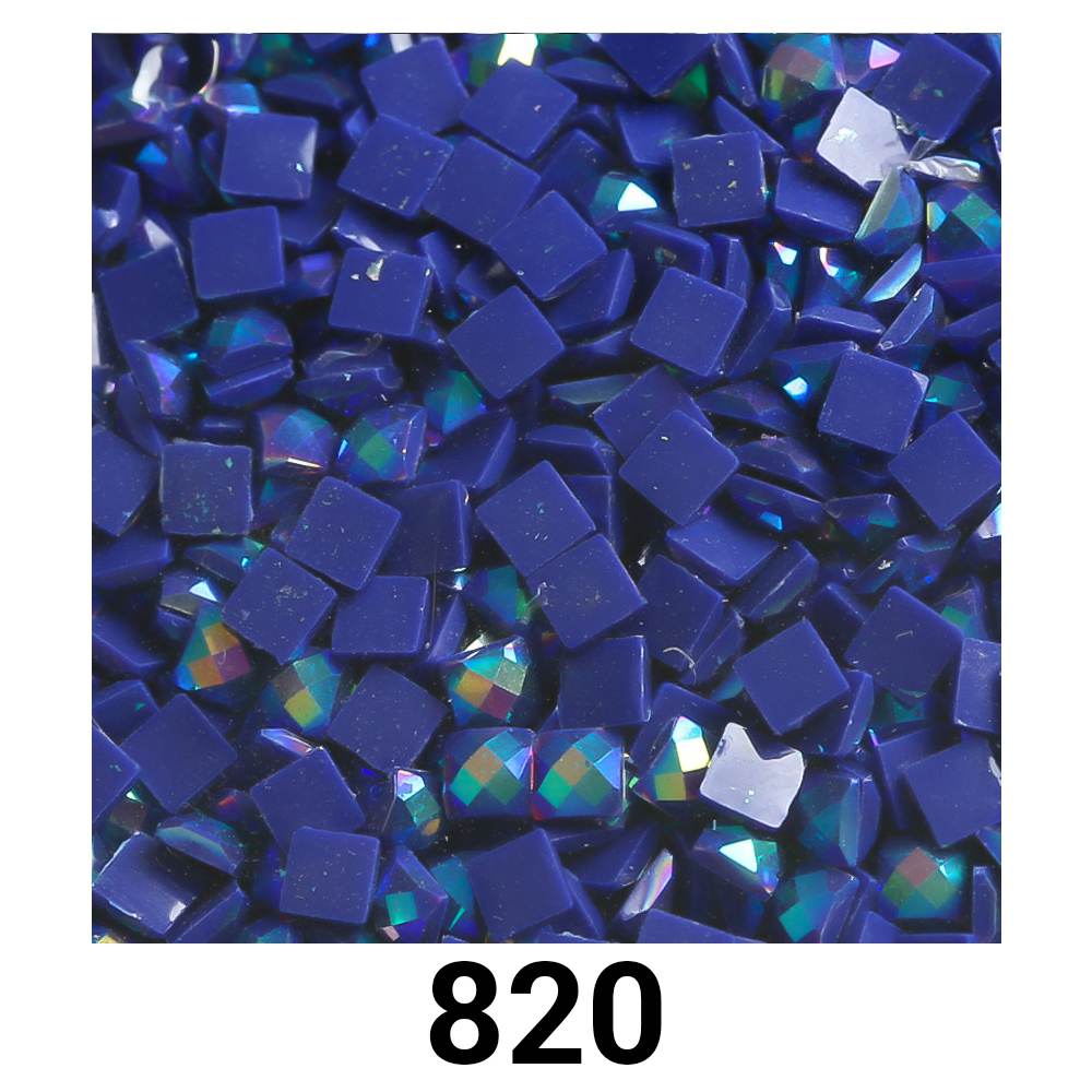 Quadratische AB-Perlen, 1 Beutel (2000 Stück), einfarbig