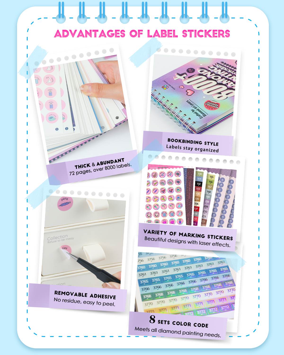 ForeverYoung Diamond Art Label Sticker Book