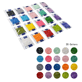 Quadratische AB-Diamant-Malperlen in 20 Farben