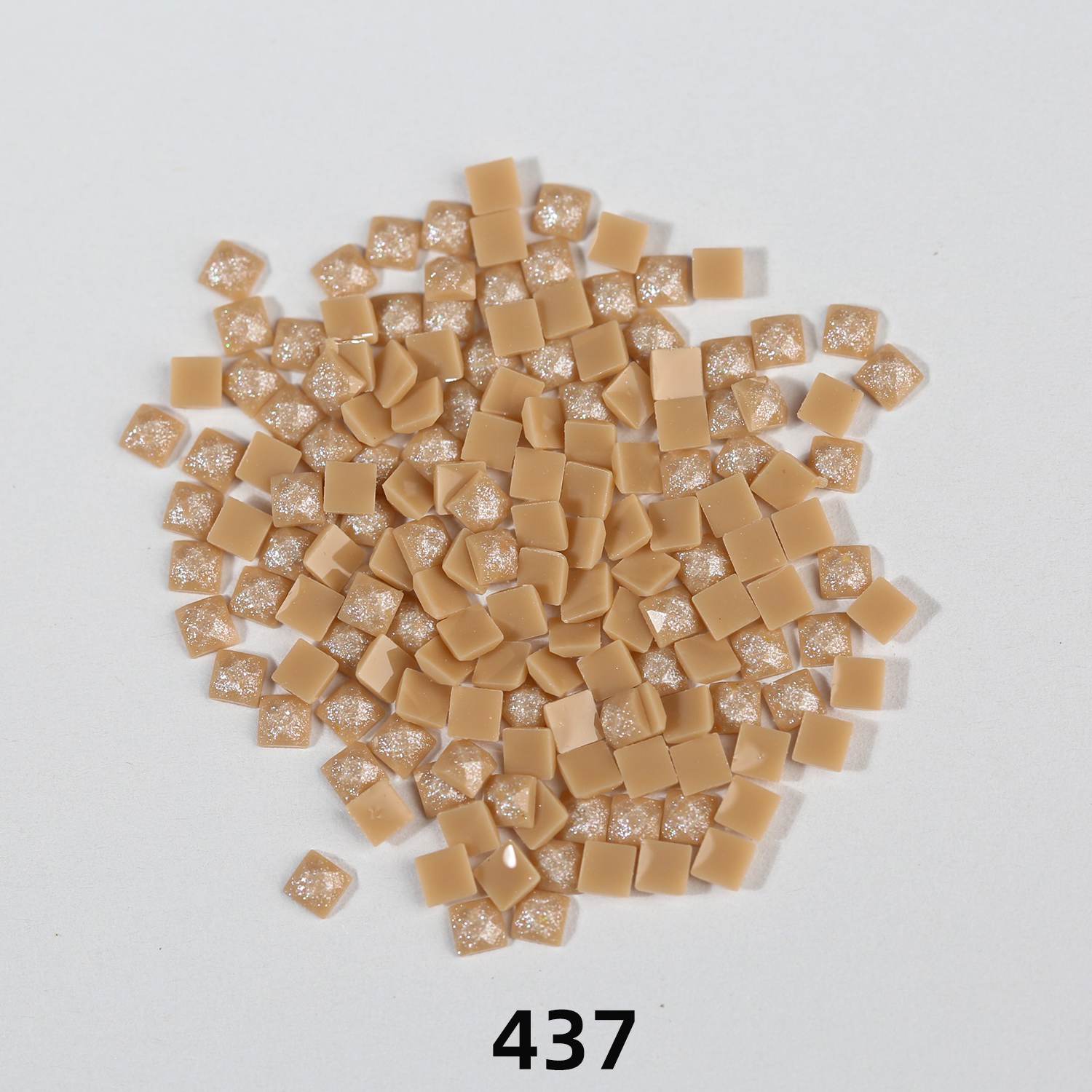 Quadratische AB-Perlen, 1 Beutel (2000 Stück), einfarbig