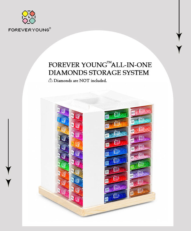 Diamond Painting Storage Containers Trays and Organizer Stand Set