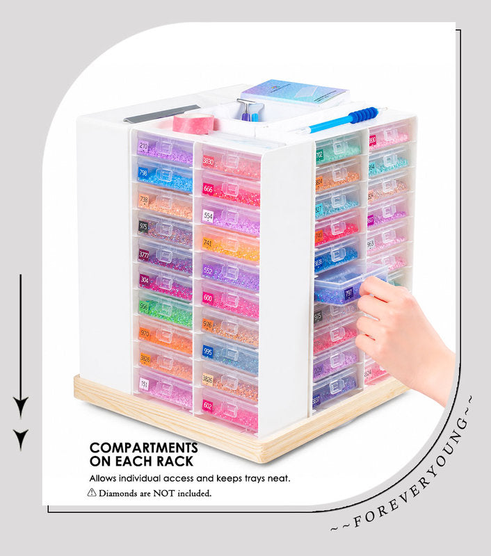 Diamond Painting Storage Containers Trays and Organizer Stand Set