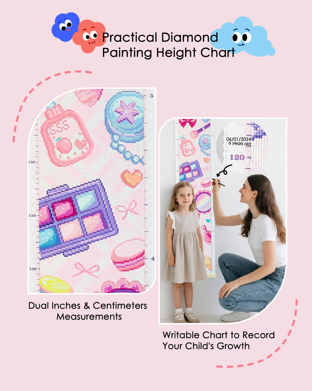 Make up Height Chart 47.2 x 3.9 Inch