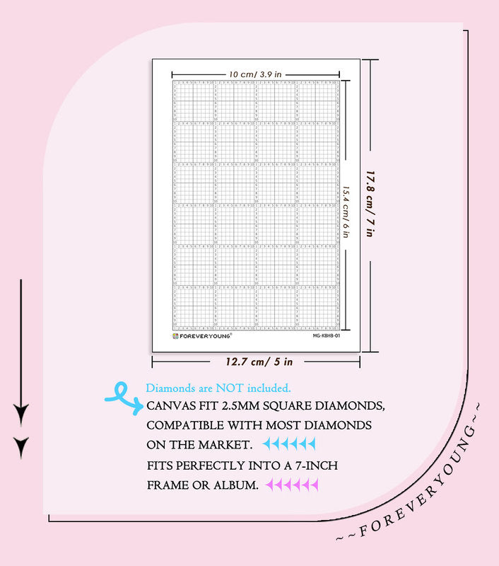 Minigem® : 7-Inch Blank Diamond Painting Canvas (No drills)