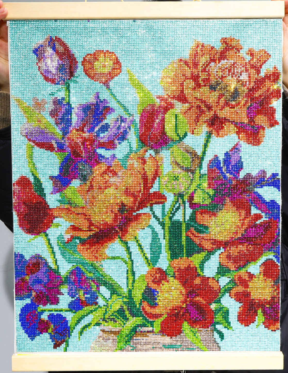 Colorful Flowers-Crystal Diamond Painting