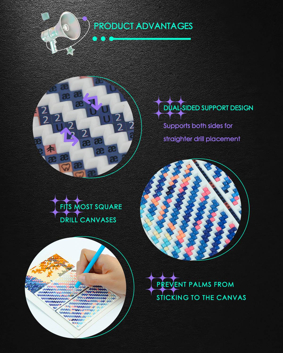 Diamond Painting Zigzag Rulers