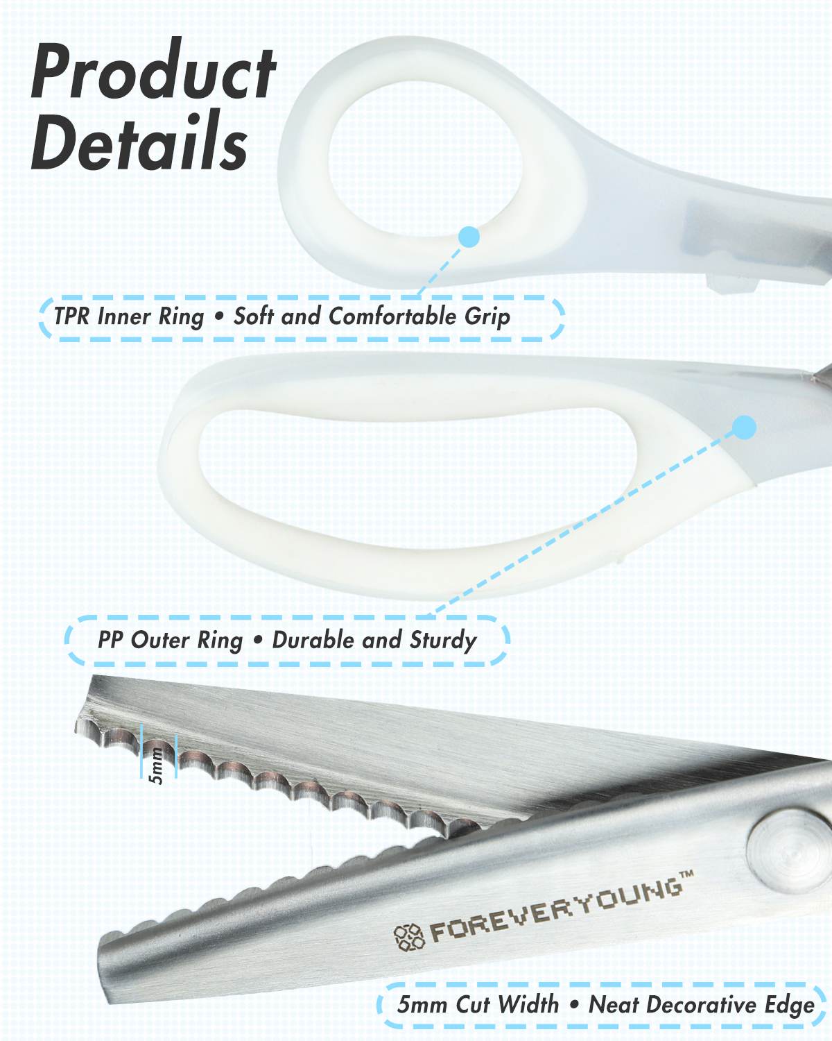 ForeverYoung Scallop Edge Pinking Shears