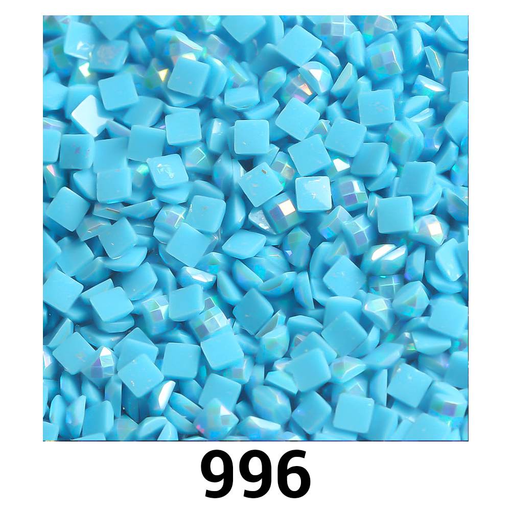 Quadratische AB-Perlen, 1 Beutel (2000 Stück), einfarbig