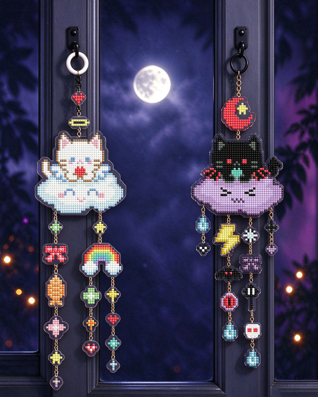 Lumigem Cloud Kittens Diamond Art Hanging Kits for Adults
