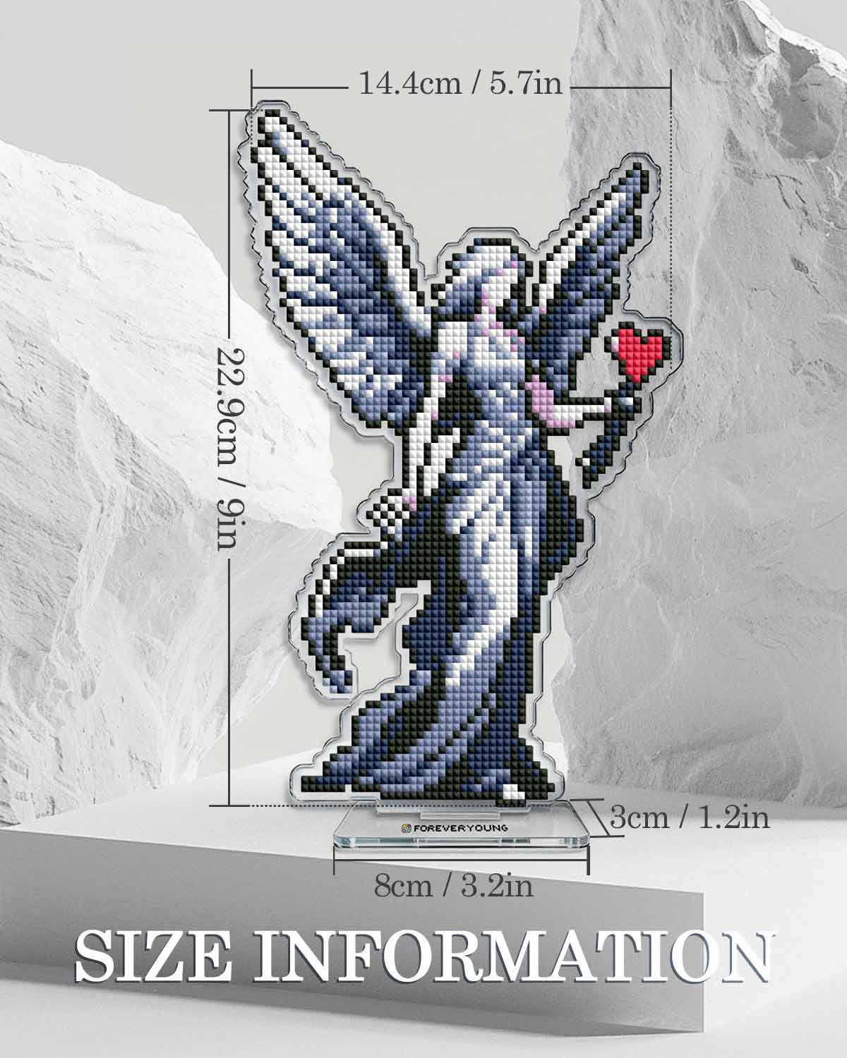Seraph of Heart Acrylic Diamond Art Display Stand