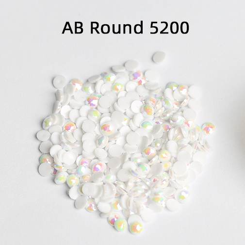 Runde AB-Perlen, 1 Beutel (2000 Stück), einfarbig